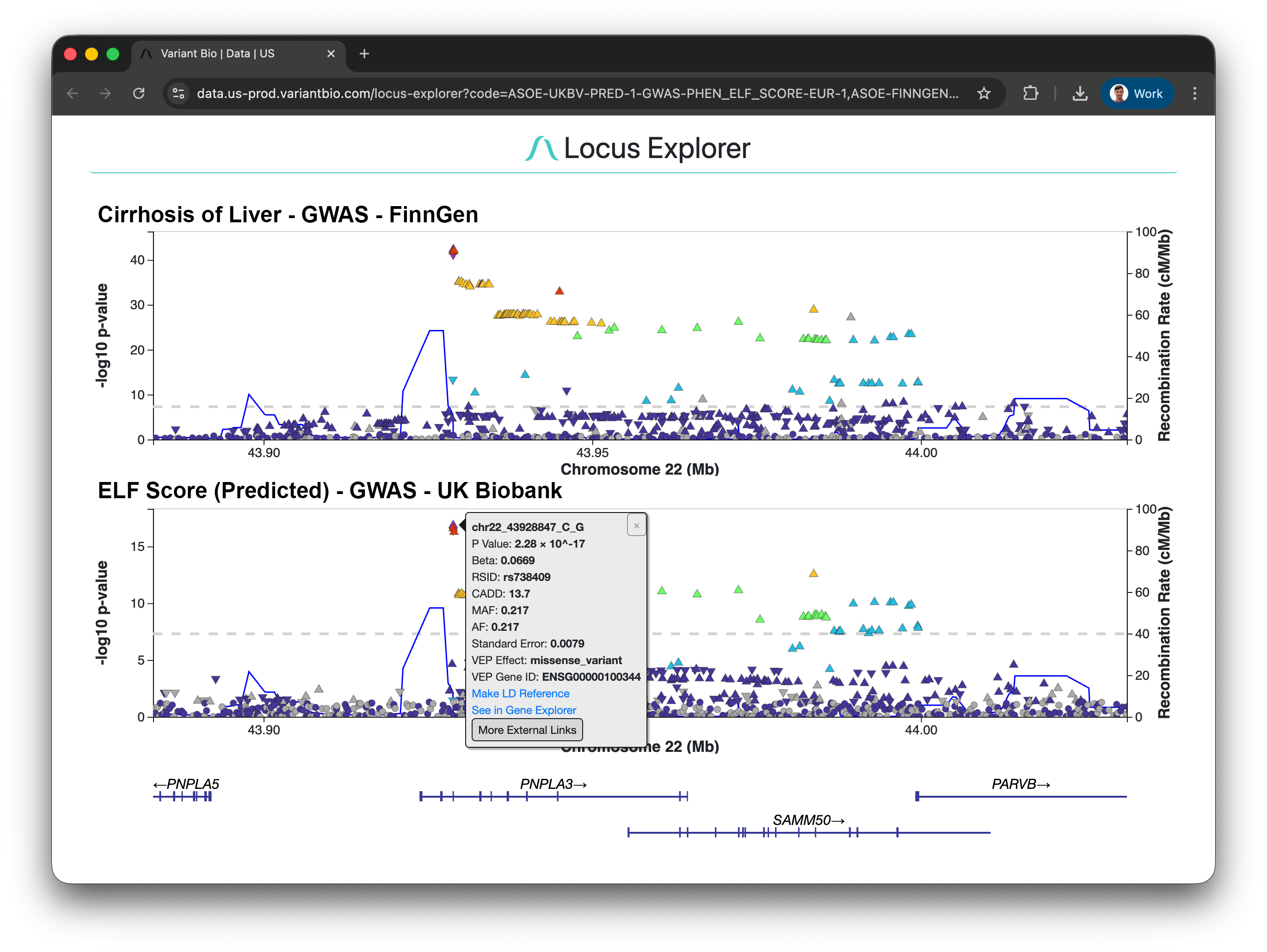 VB-Predict visualization in Locus Explorer
